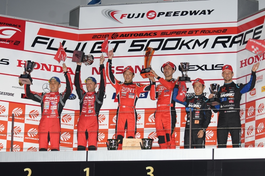 SUPER GT第2戦　GT500クラス表彰台